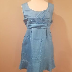 Silky Blue Slip Dress